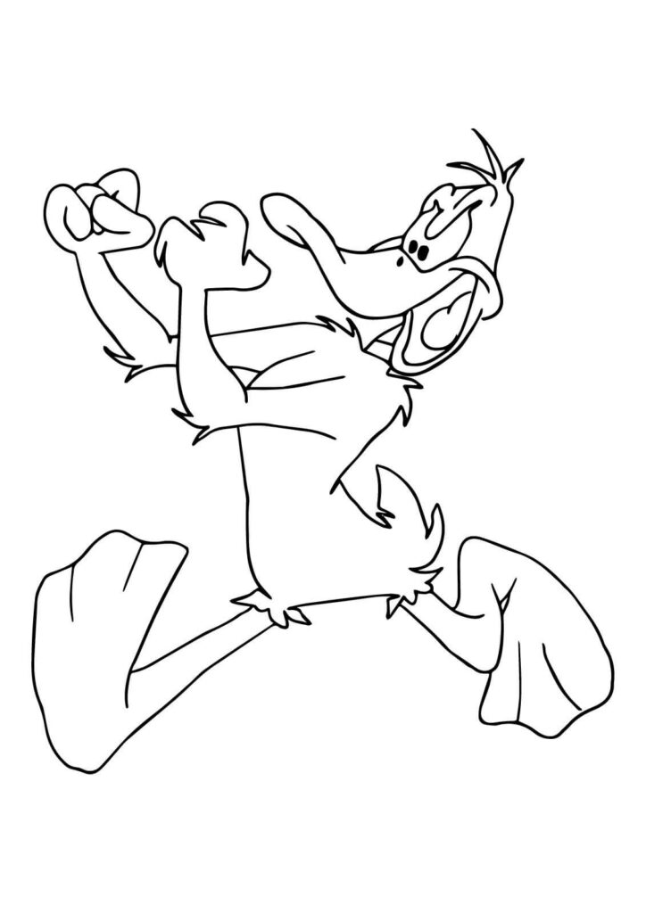 Desenho do Patolino para Baixar e Colorir com Giz de Cera