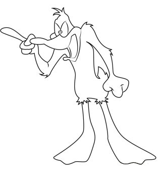 Desenho do Patolino para Colorir com lápis de Cor