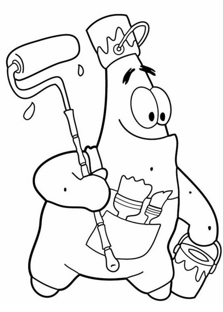 Desenho de Patrick Estrelá Baixar Grátis para Colorir