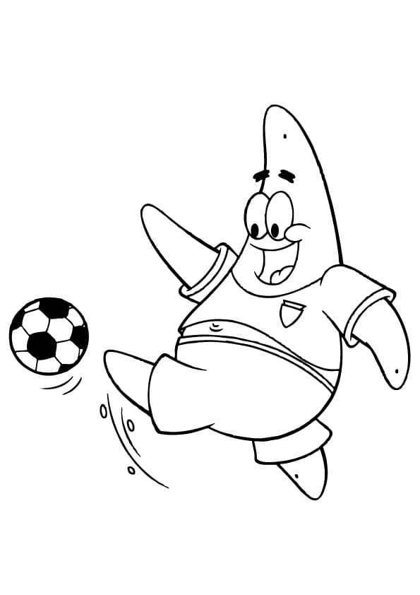 Desenho de Patrick Estrelá Fácil para Colorir
