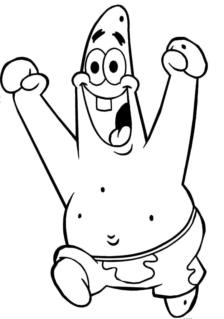 Desenho de Patrick Estrelá Imprimivel para Pintar