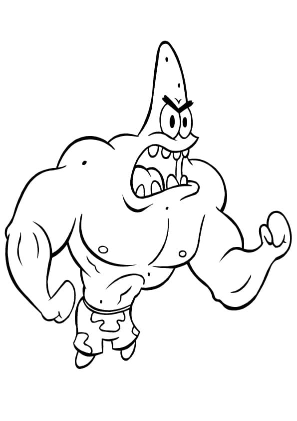 Desenho de Patrick Estrelá para Colorir Giz de Cera