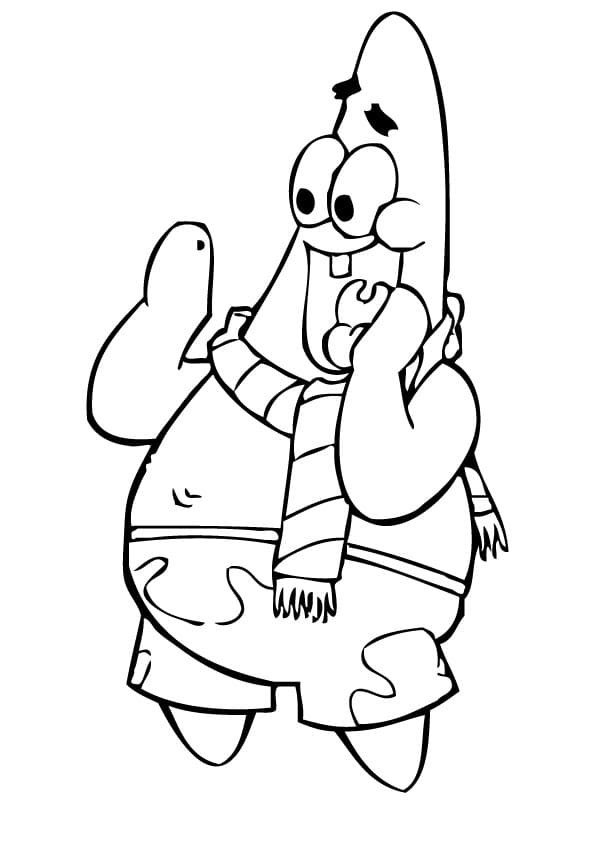 Desenho de Patrick Estrelá para Colorir Lápis de Cor