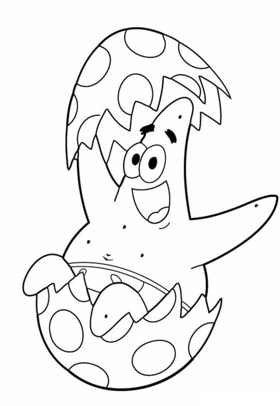 Desenho de Patrick Estrelá Simples para Colorir