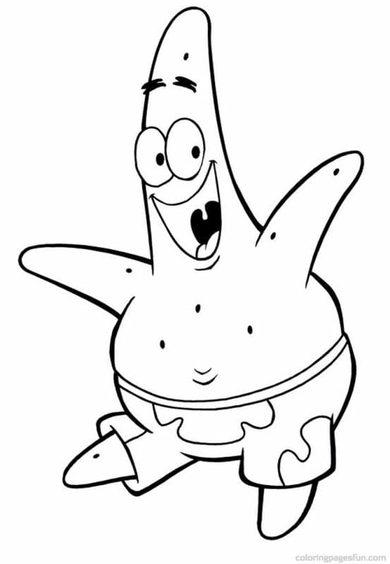 Desenho Patrick Estrelá Dançando para Colorir