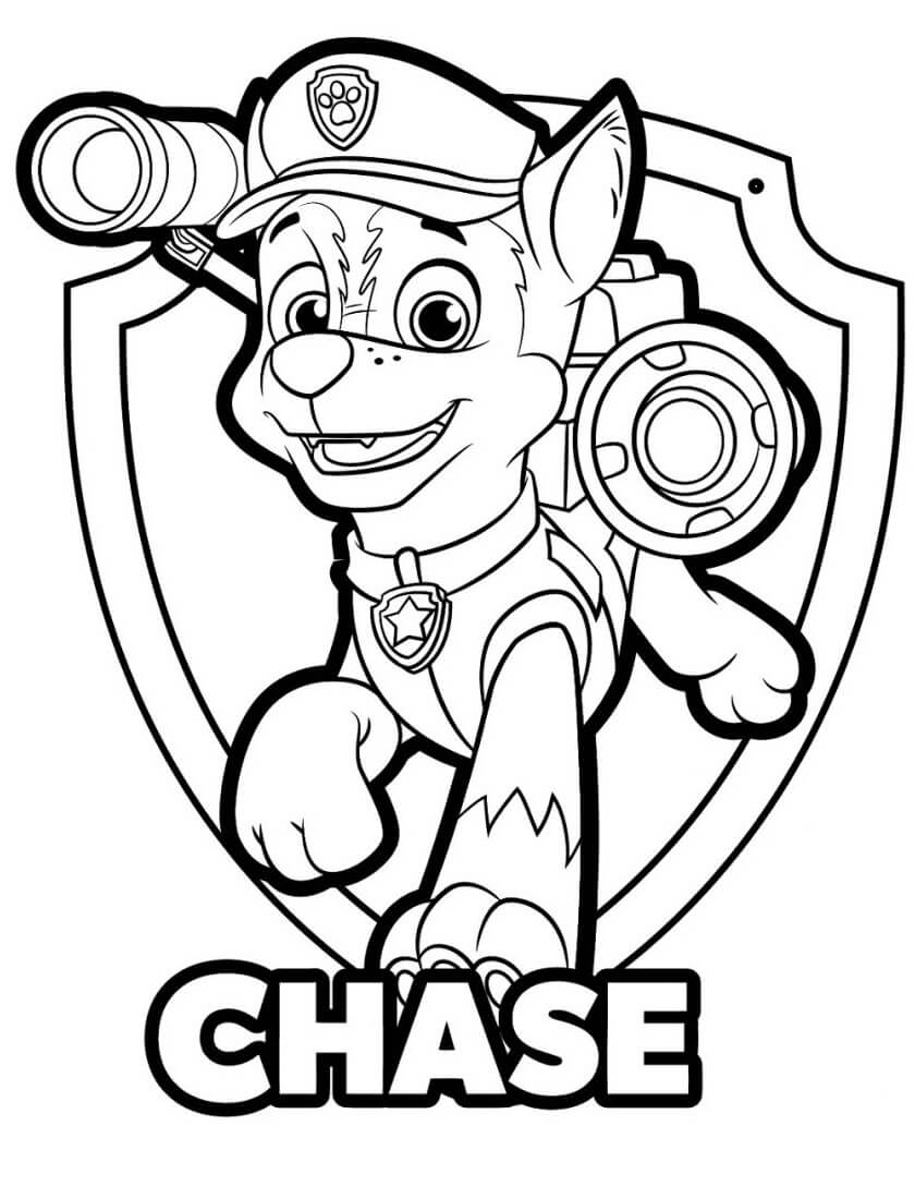 Desenho Chase de Patrulhá da Pata para Colorir