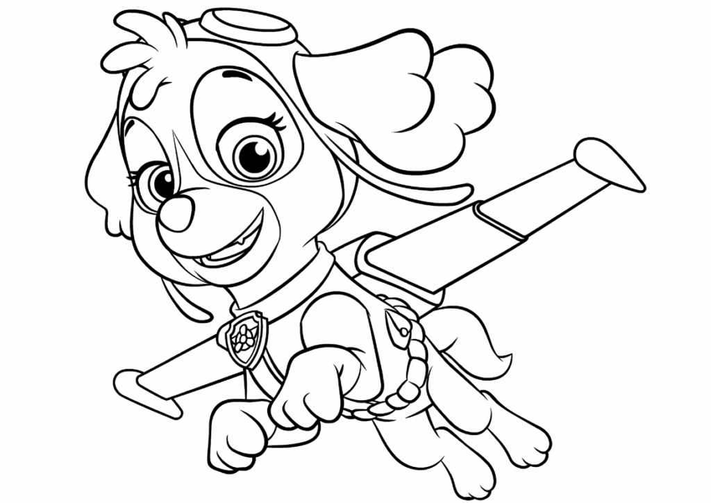 Desenho da Skye Voando Patrulha Canina para Imprimir