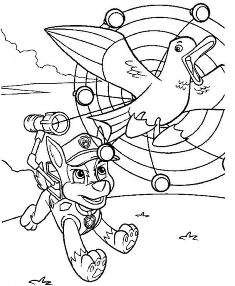Desenho de Chase Grátis para Crianças para Colorir