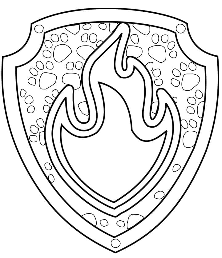 Desenho de Distintivo de Marshall para Colorir