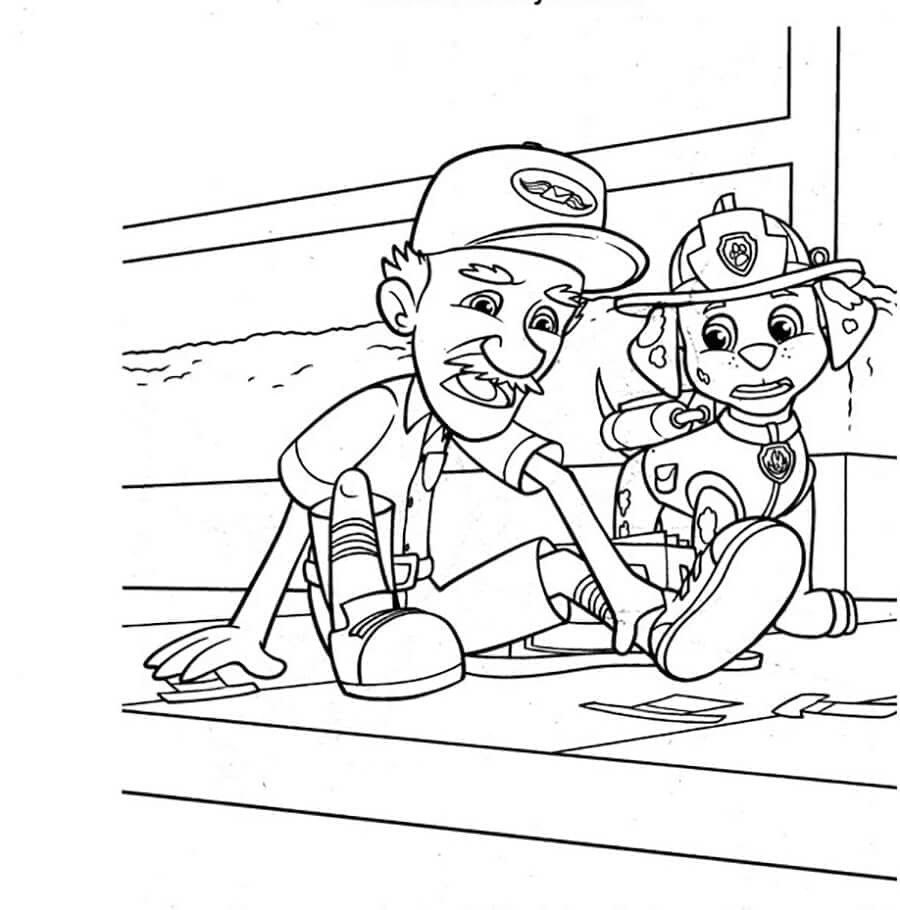 Desenho de Imagem de Marshall para Colorir