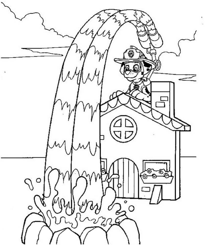 Desenho de Imagem de Marshall Patrulhá Canina para Colorir