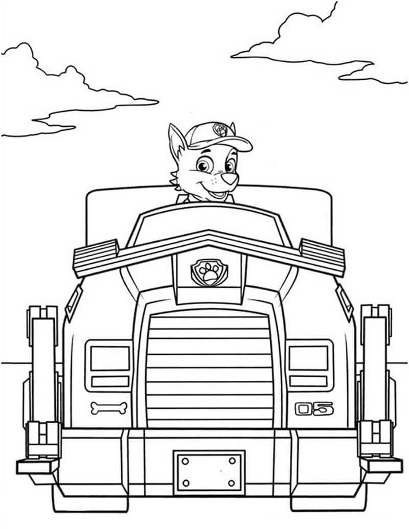 Desenho de Imagem de Rocky Patrulhá Canina para Colorir