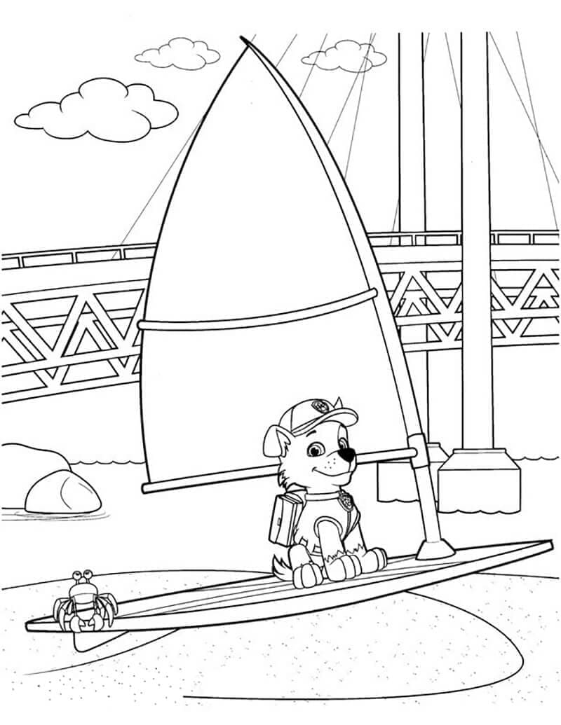 Desenho de Incrível Rocky Patrulhá Canina para Colorir