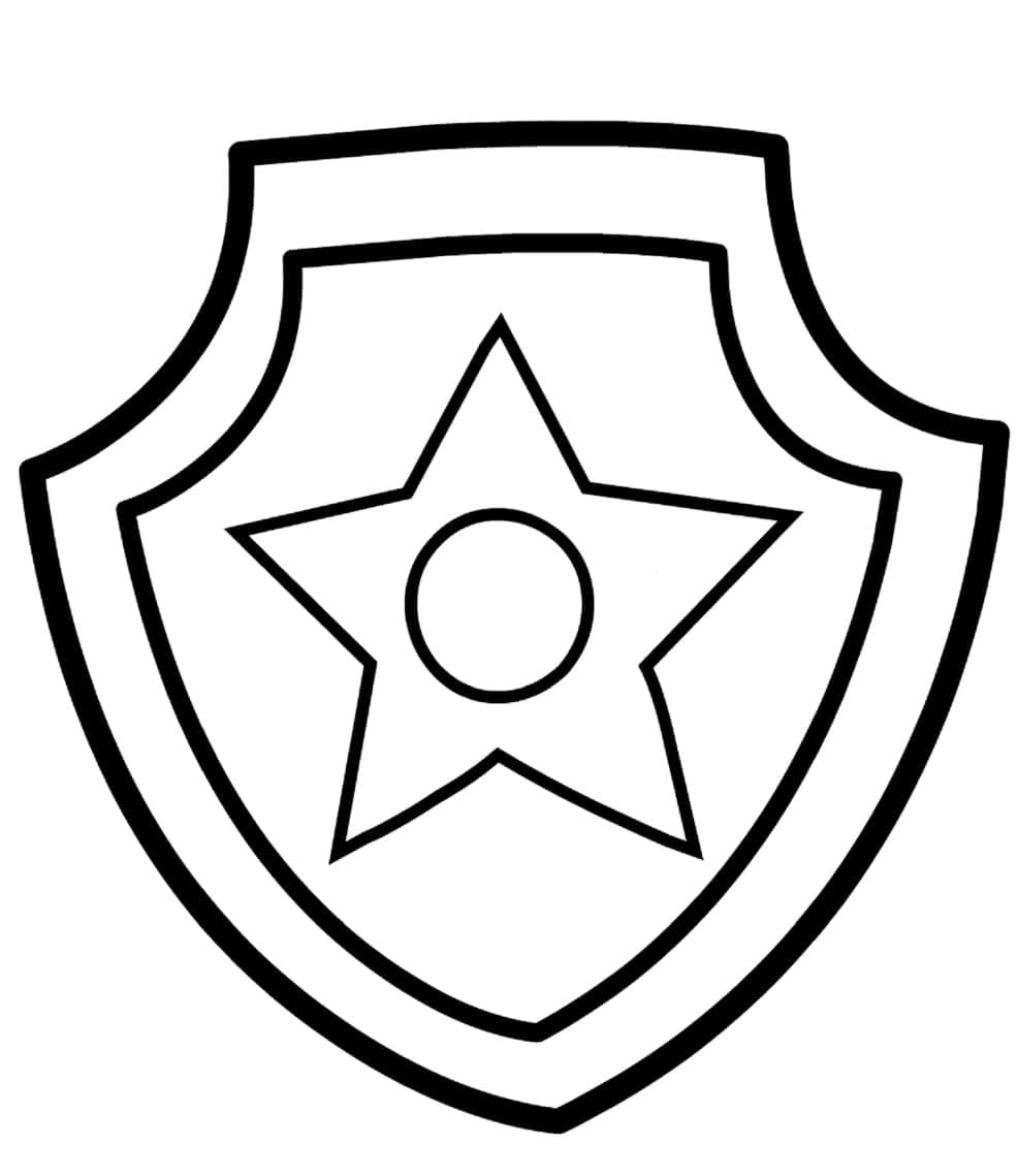 Desenho de o Distintivo de Chase para Colorir