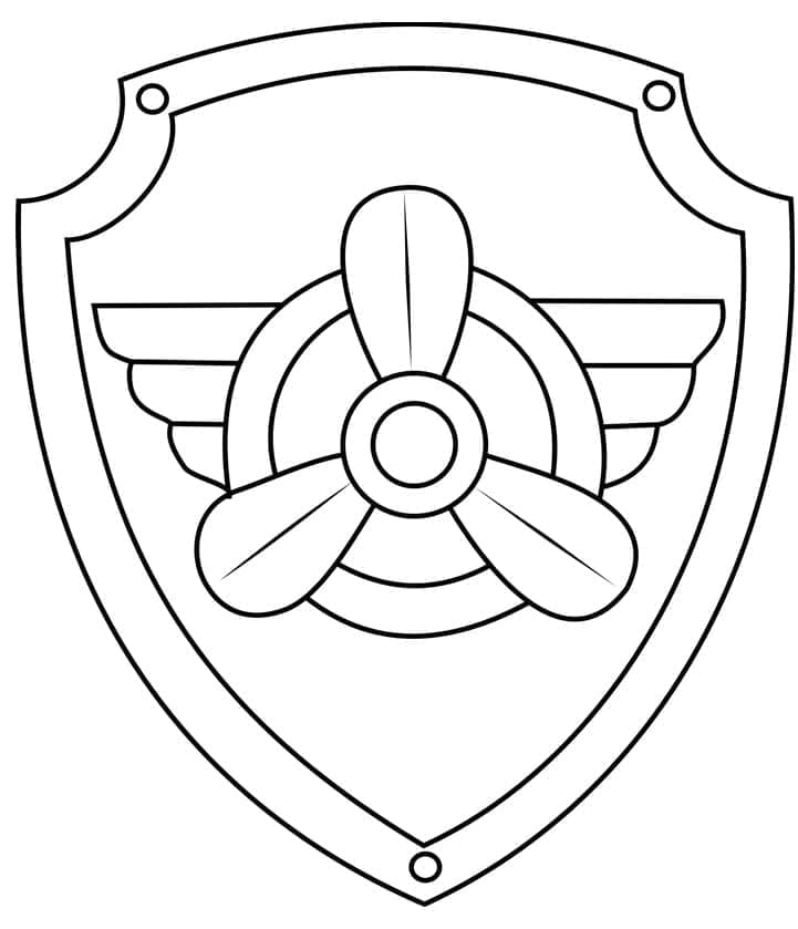 Desenho de o Distintivo de Skye para Colorir