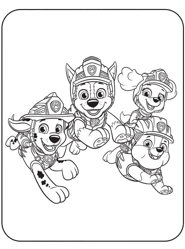 Desenho de Patrulhá Canina Fofa para Colorir