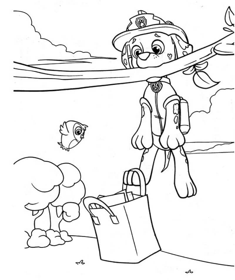 Desenho de Patrulhá Canina Marshall Grátis para Colorir