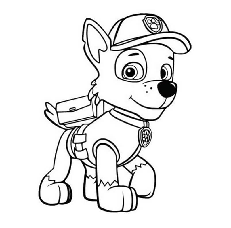Desenho de Patrulhá Canina Rocky para Colorir