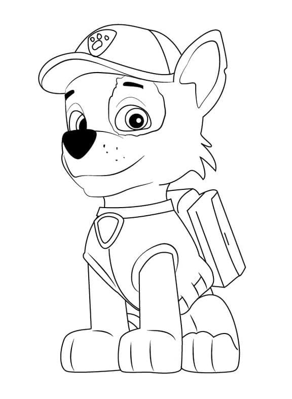 Desenho de Rocky Fofo para Colorir