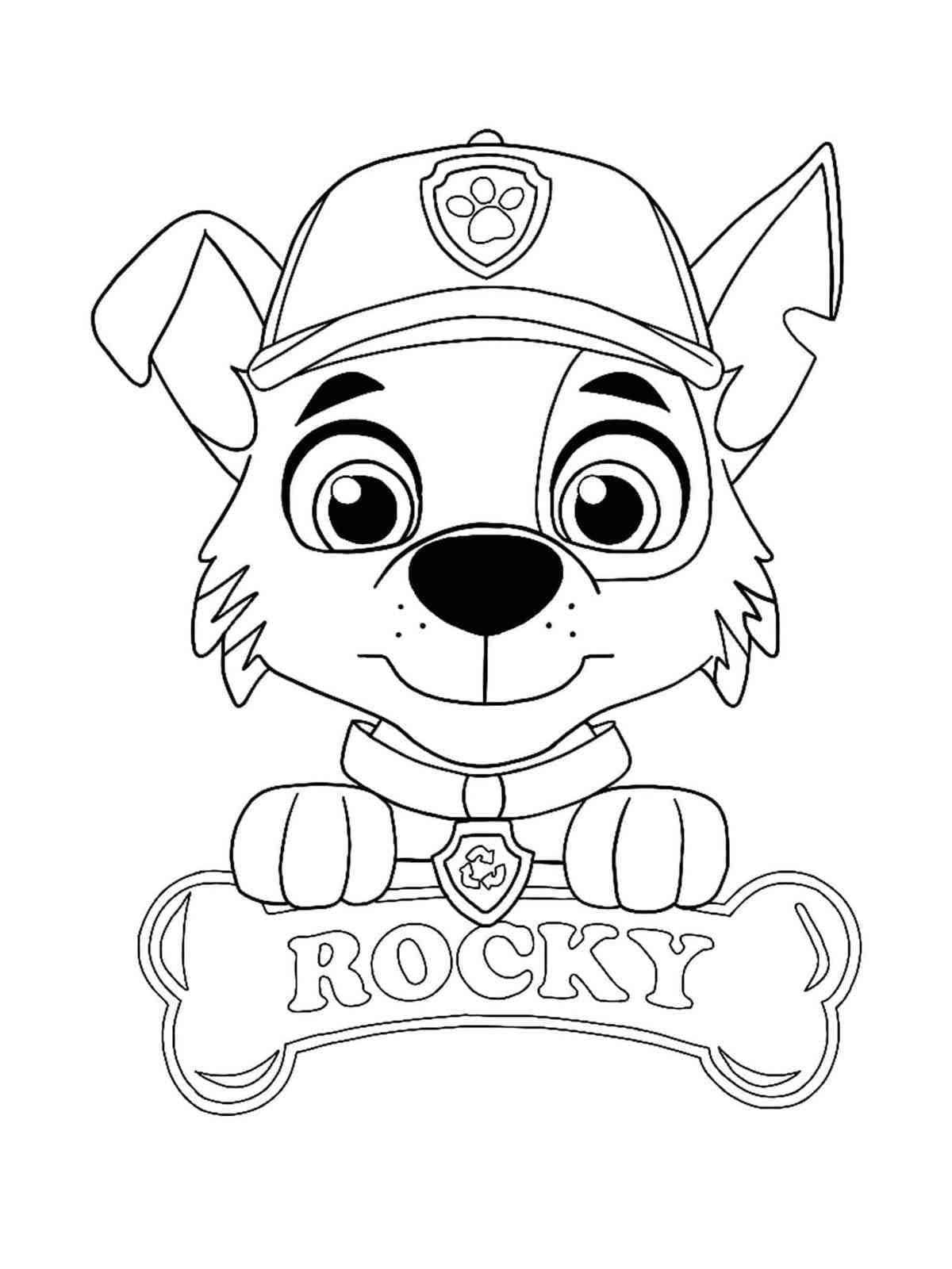Desenho de Rocky Patrulhá Canina para Colorir