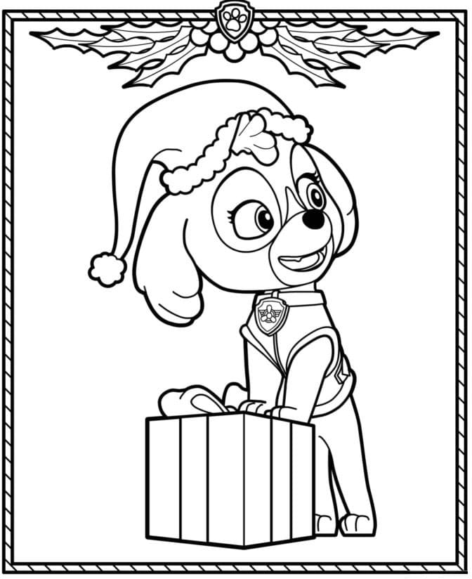Desenho de Skye da Patrulhá Canina Imprimivel Grátis