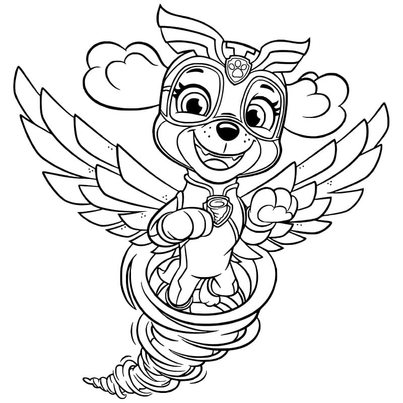 Desenho de Skye da Patrulhá Canina para Baixar Download