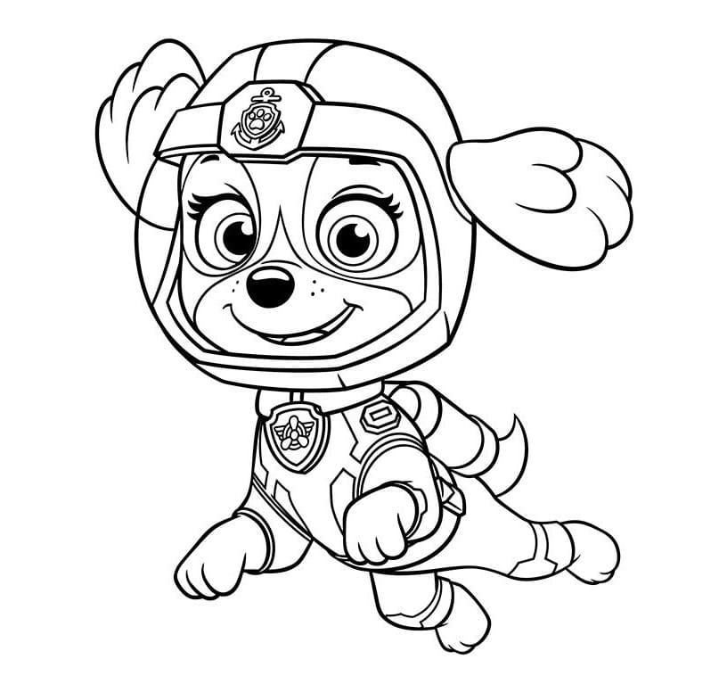 Desenho de Skye da Patrulhá Canina para Imprimir