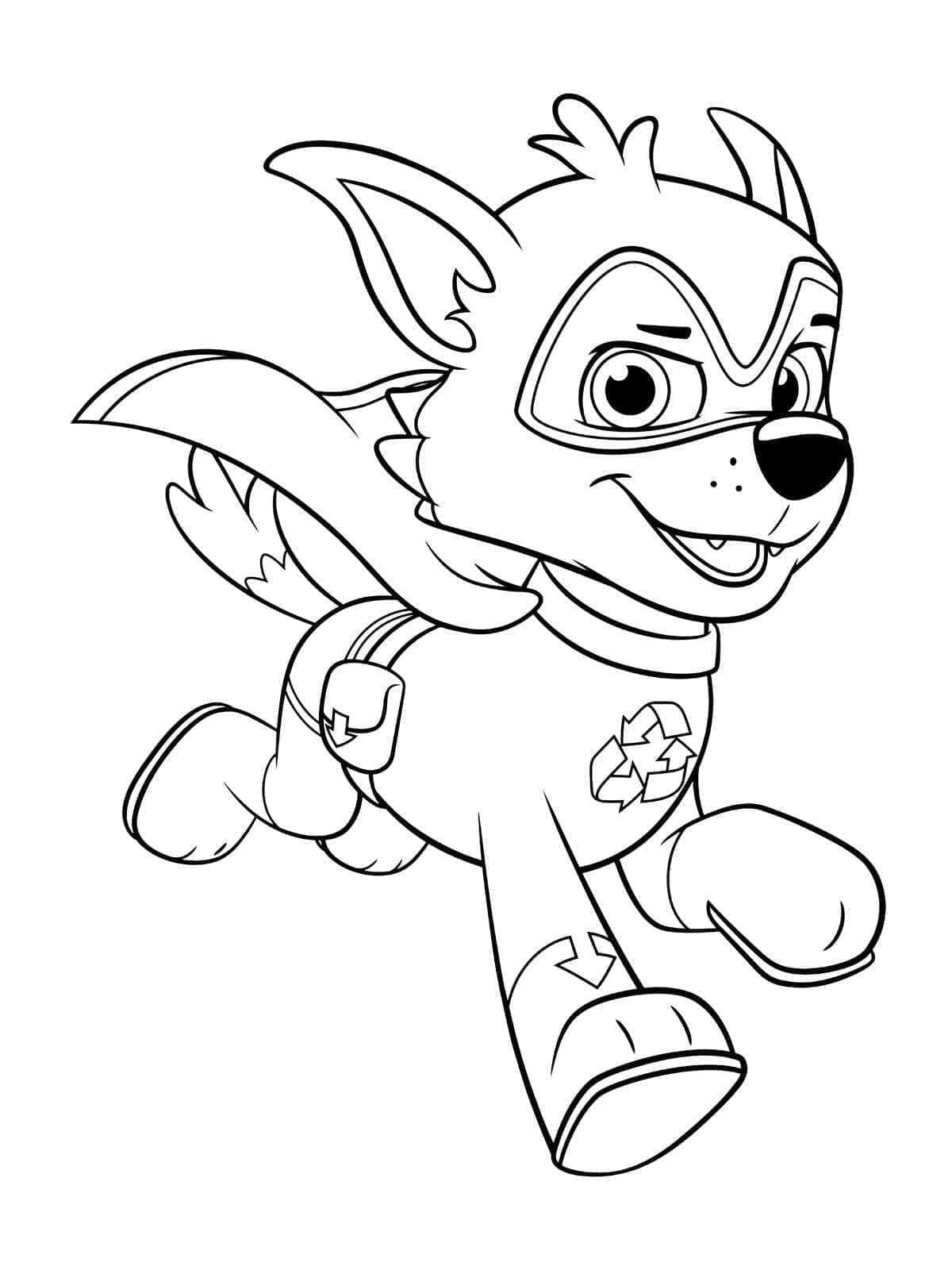 Desenho de Super Rocky Patrulhá Canina para Colorir