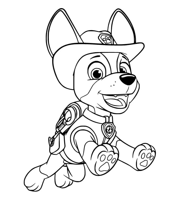 Desenho de Tracker da Patrulhá Canina para Baixar