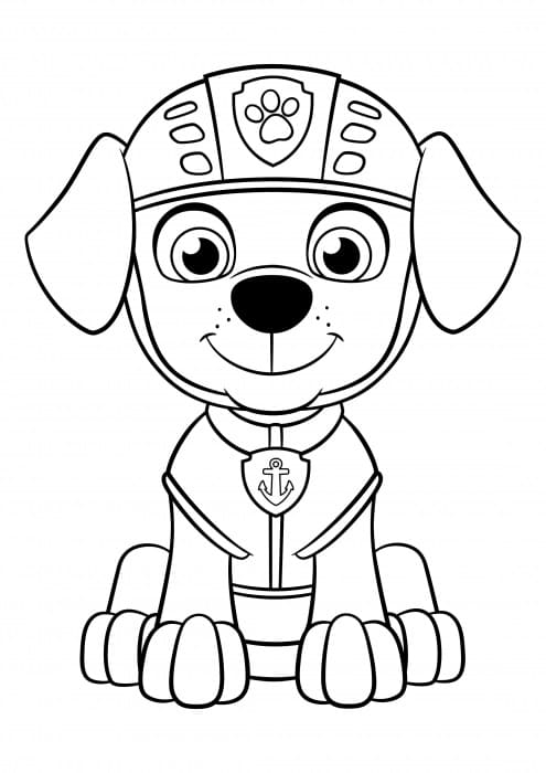 Desenho de Zuma da Patrulhá Canina para Colorir Grátis
