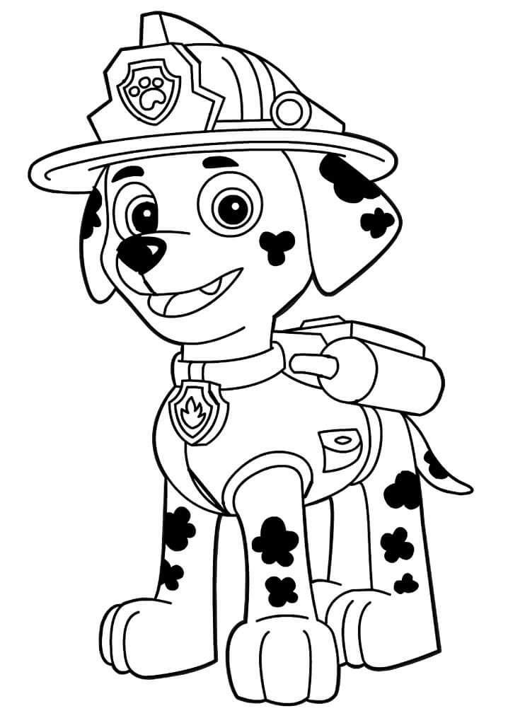Desenho Marshall de Patrulha da Pata para Colorir