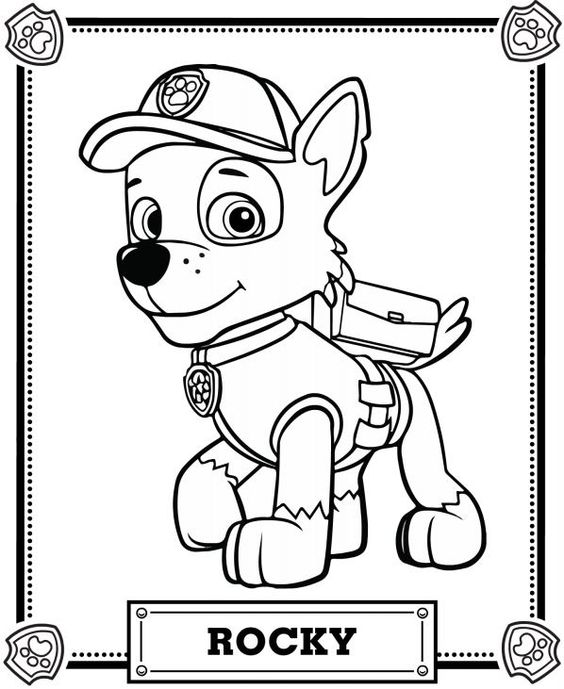 Desenho Rocky Patrulha Canina
