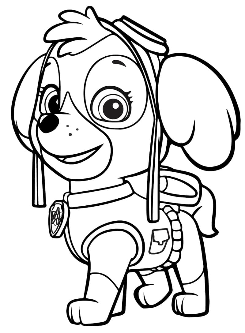 Desenho Skye de Patrulha Canina para Colorir