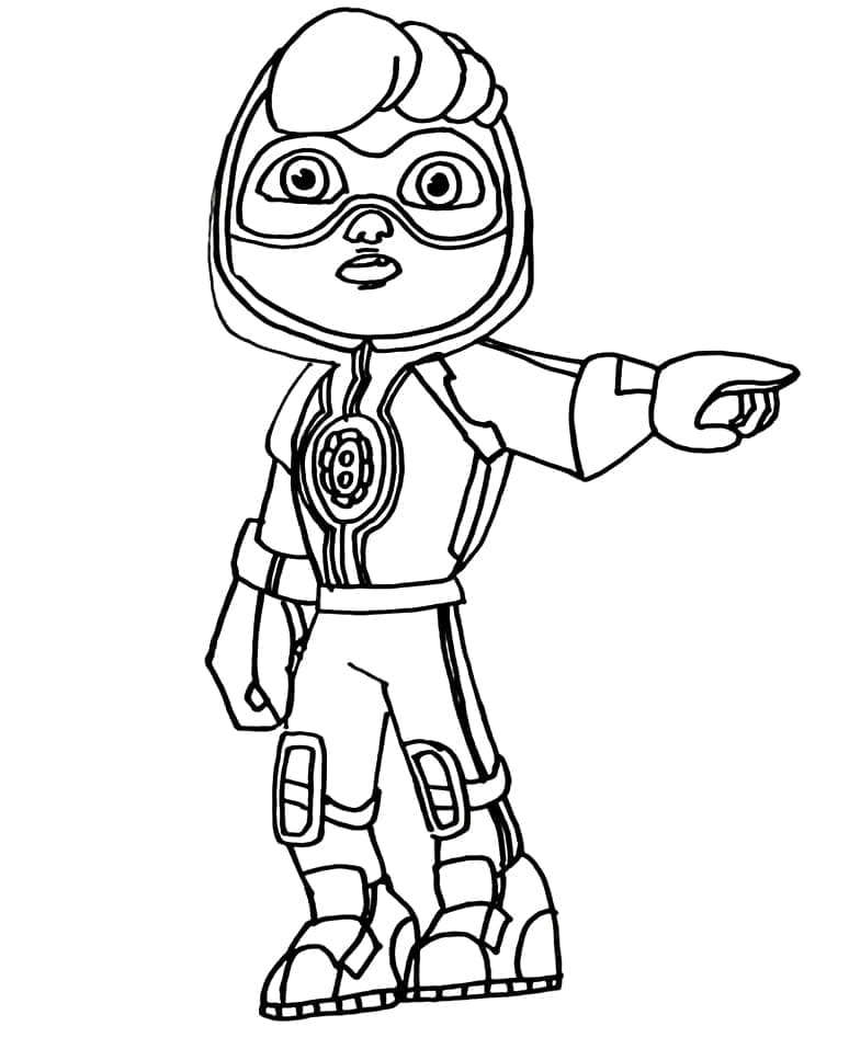 Desenho de Clay Patrulheiros em Ação para Colorir