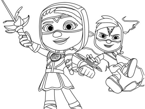 Desenho de Patrulheiros em ação grátis para Colorir