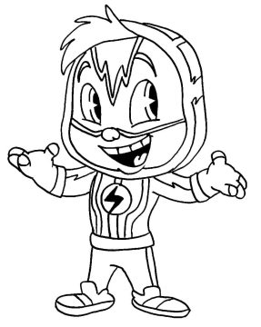 Desenho de Watts Patrulheiros em ação para Colorir
