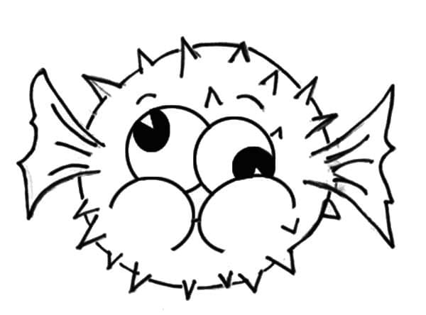 Desenho de Baiacu Hilariante para Colorir