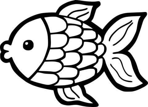 Desenho de Um Peixinho Dourado para Colorir