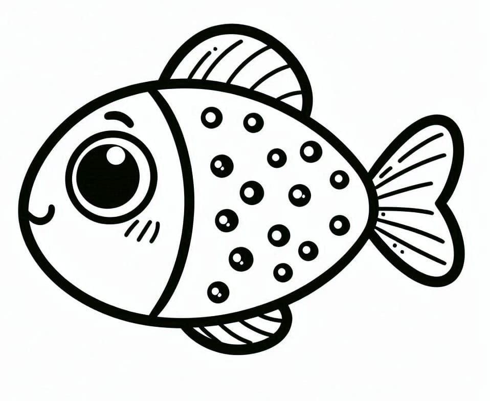 Desenho de Adorável Peixinho para Colorir