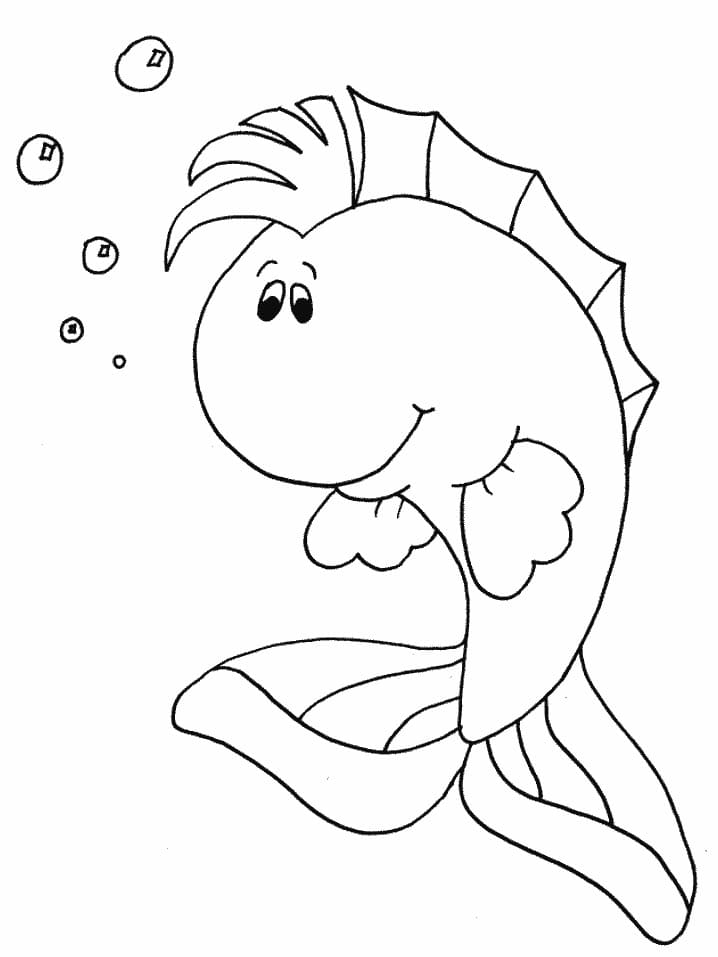 Desenho de Lindo Peixe para Colorir