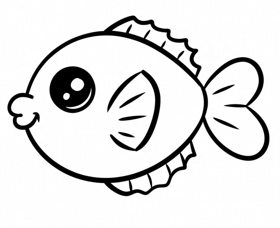 Desenho de Lindo Peixinho para Colorir