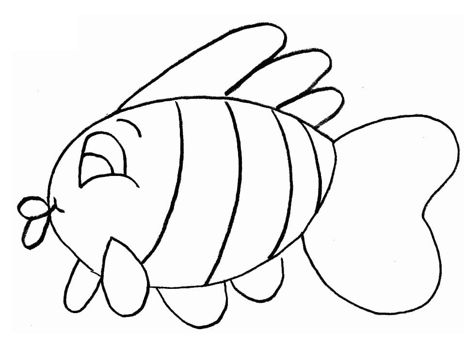 Desenho de Peixe Hilariante para Colorir