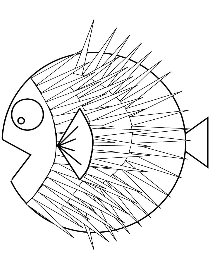 Desenho de Peixe Imprimivel para Colorir