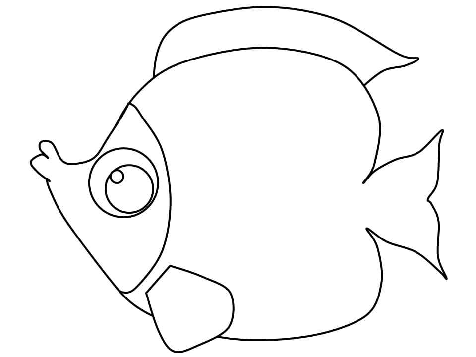 Desenho de Peixe para Crianças para Colorir