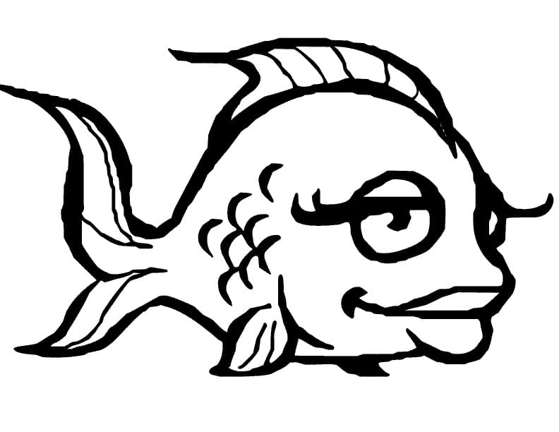 Desenho de um Lindo Peixe para Colorir