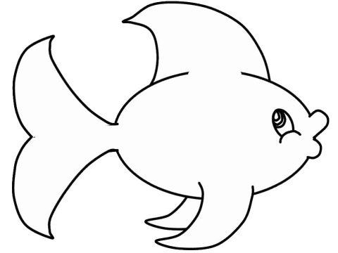 Desenho de Um Peixe Simples para Colorir