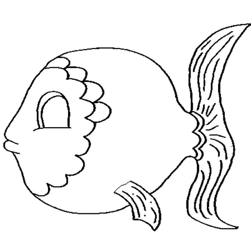 Desenho de um Peixe para Colorir