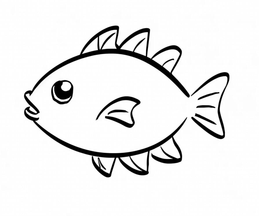 Desenho de um Peixinho para Colorir