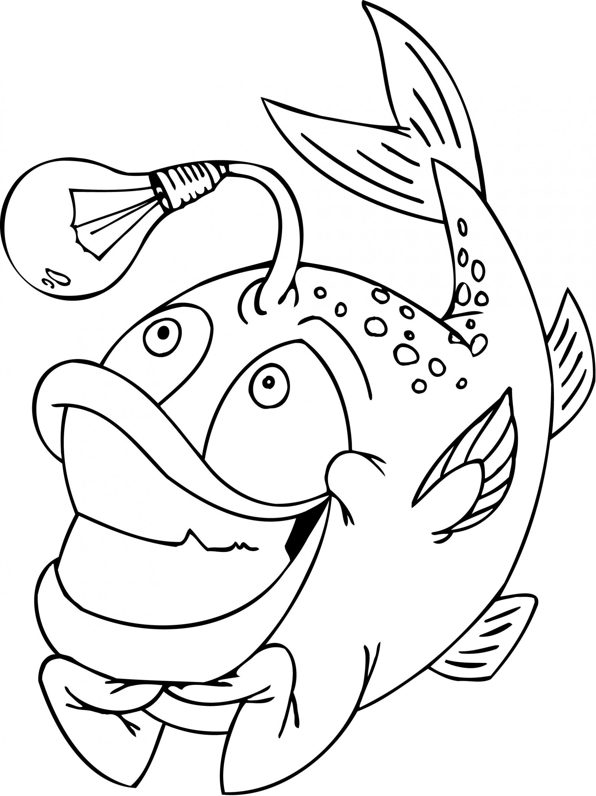 Desenho de Peixe Betta para Colorir