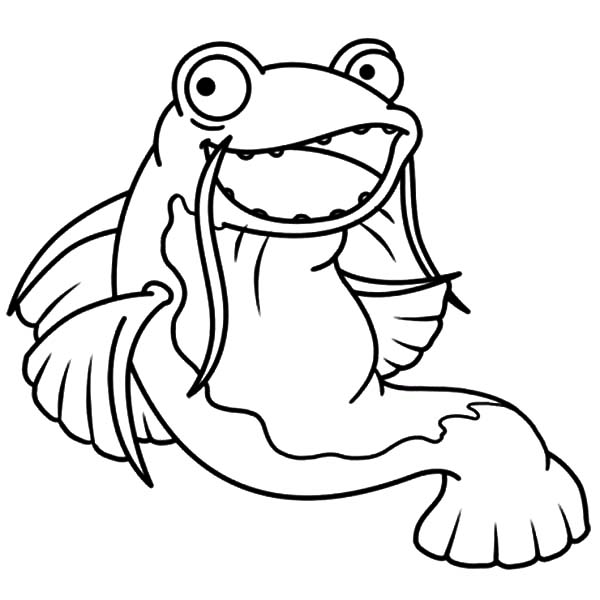 Desenho de Peixe Espada para Colorir
